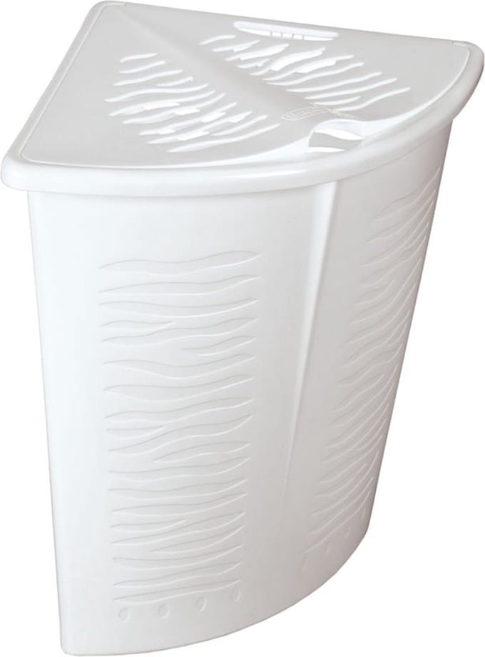BranQ - Corners Wasmand 45L | Zebra Wit | hoekwasmand | kunststof
