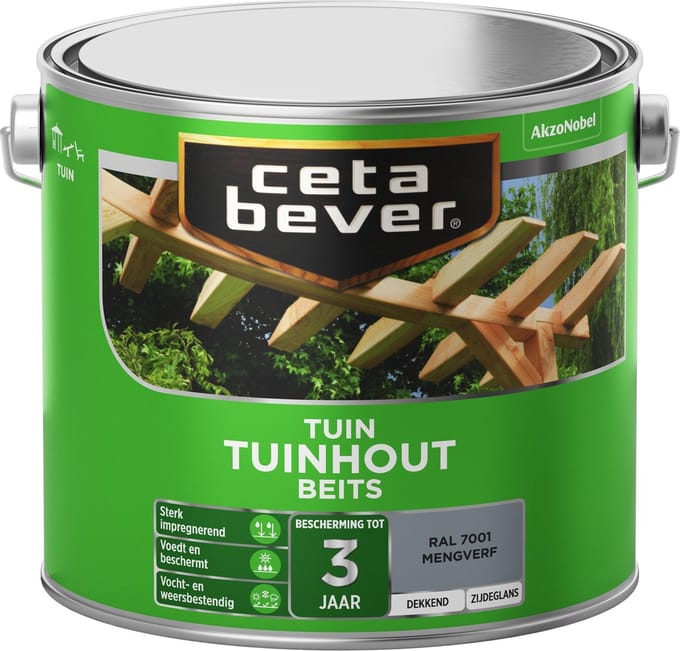 Cetabever - Tuinbeits Tuinhout Dekkend - Ral 7001 - Mengverf - 2,5 L
