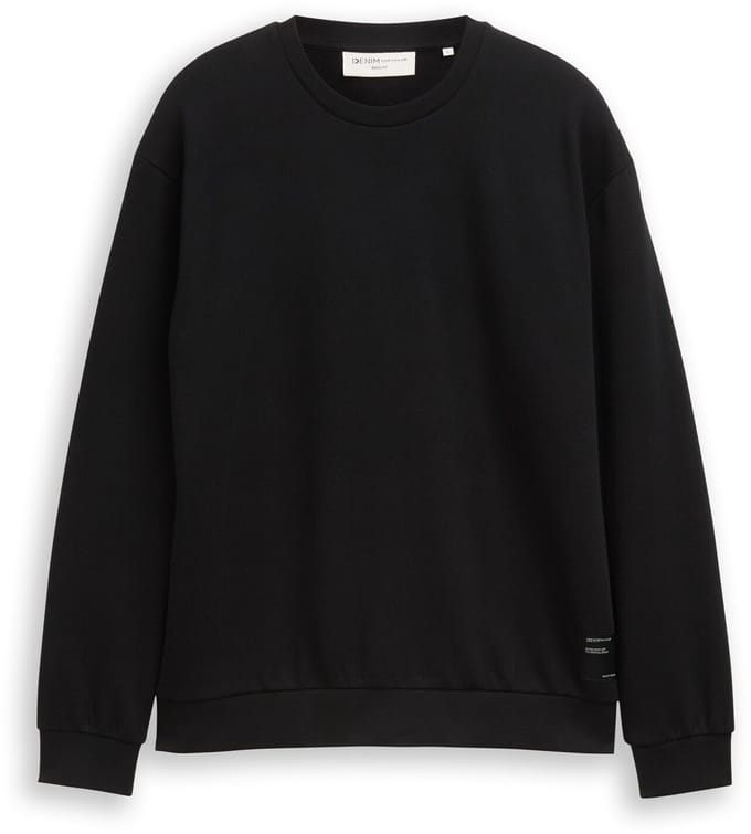 Tom Tailor Denim - Sweatshirt met logo-badge - Maat M - Black