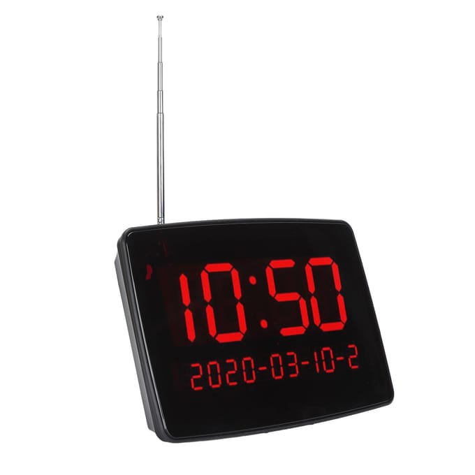 Système d'appel sans fil Professionnel 10 Boutons d'appel 1 Unité de surveillance Haute sensibilité Restaurant UK Plug black