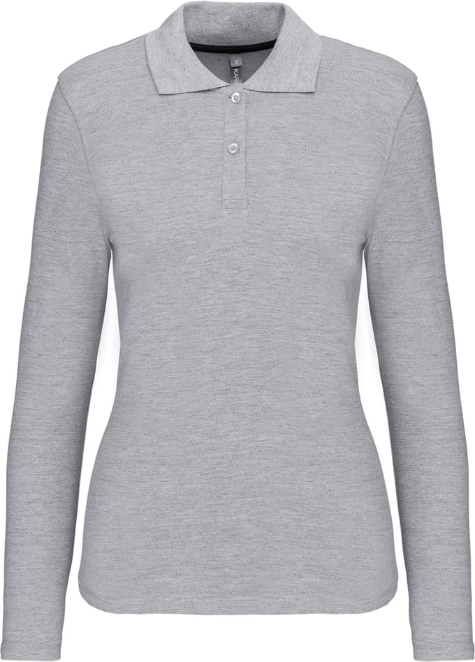 Kariban Damespolo lange mouwen K244 - Oxford Grey - M