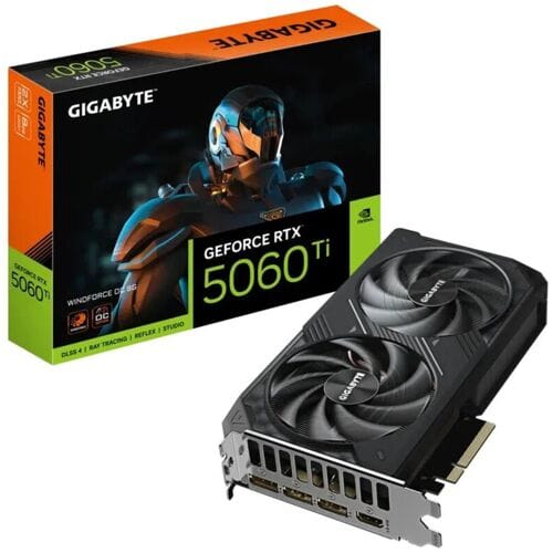 GIGABYTE GeForce RTX 5060 Ti WindForce 2 OC - 8GB GDDR7 RAM - Grafische kaarten