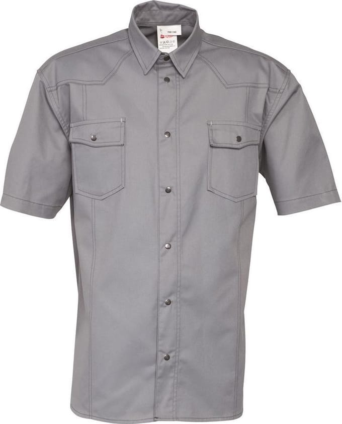 HAVEP Werkhemd korte mouwen Basic 1654 - Grijs - L