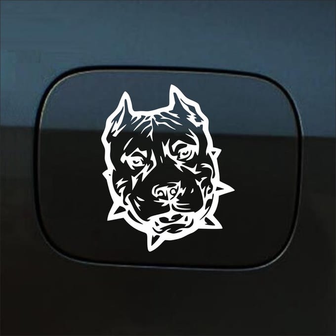 Bumpersticker - Hond - 12,3 X 10 - Wit