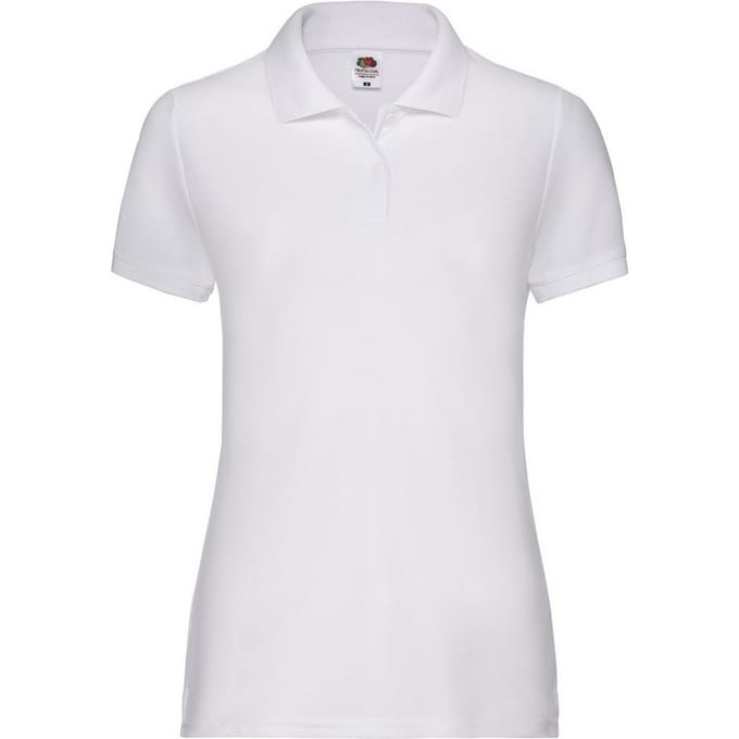 Fruit of the Loom Dames/dames 65/35 Poloshirt (Wit)