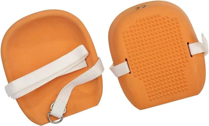 Kniebeschermers - Werkkussens - Beschermend Klussen - Celrubber - 12 x 11 cm - Oranje