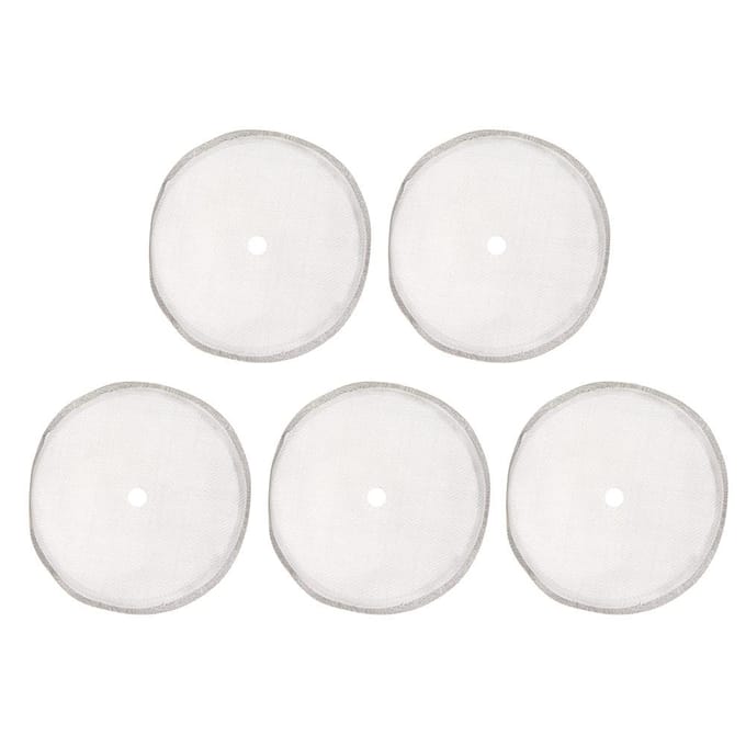 5 Stuks 80 Mesh Herbruikbaar Roestvrijstalen Filtergaas voor 600ml French Press Pot Accessoire white