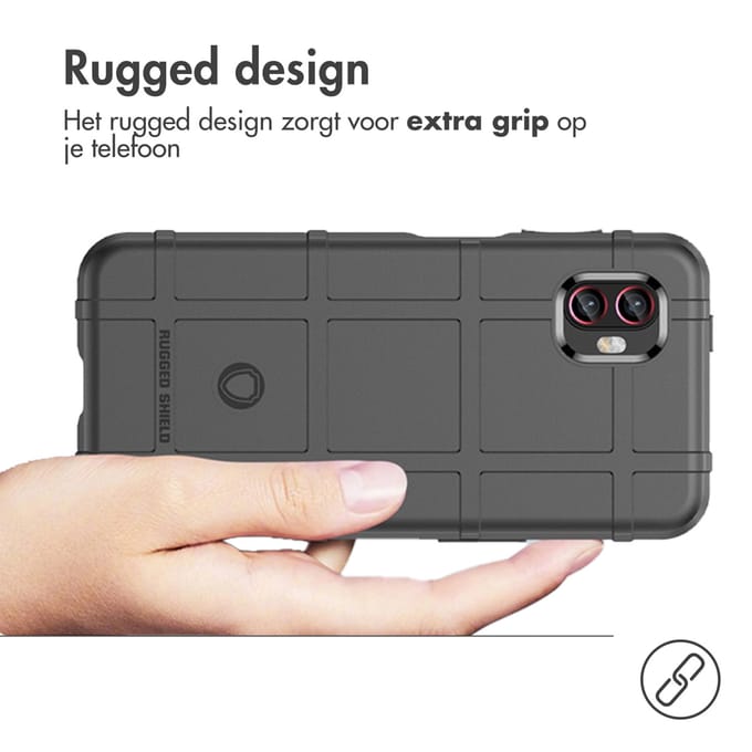 imoshion Rugged Shield Backcover voor de Samsung Galaxy Xcover 6 Pro - Zwart
