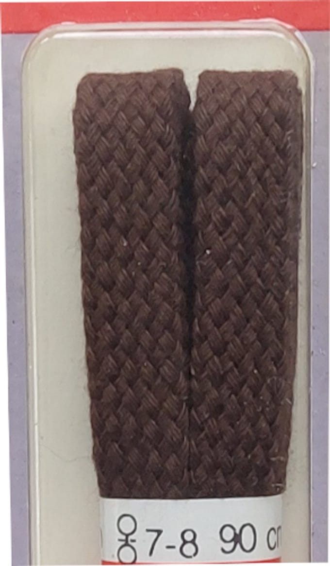 Ronilux Veter - Donker Bruin - Plat - Lengte 90 cm - Breedte 9 mm - Schoenveter