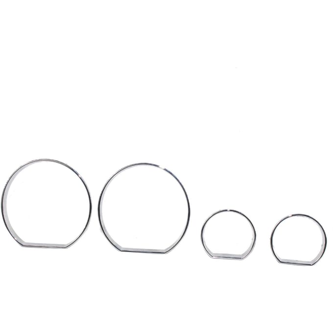 Chroom Meter Cluster Dashboard Bezel Ringen Sierlijst Wijzerplaat white