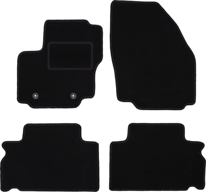 Zwarte veloursmatten voor: Ford S-MAX MK1 minivan (2006-2011)