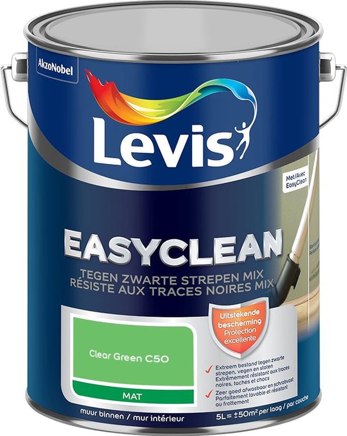 Levis - Easyclean Tegen Zwarte Strepen Mix - Clear Green C50 - Mengverf - 5 L