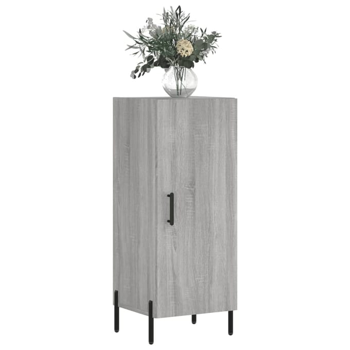 vidaXL - Dressoir - 34,5x34x90 - cm - bewerkt - hout - grijs - sonoma - eikenkleurig