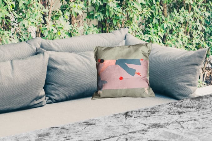 Tuinkussen - Vintage - Vrouwen - Design - 40x40 cm - Weerbestendig
