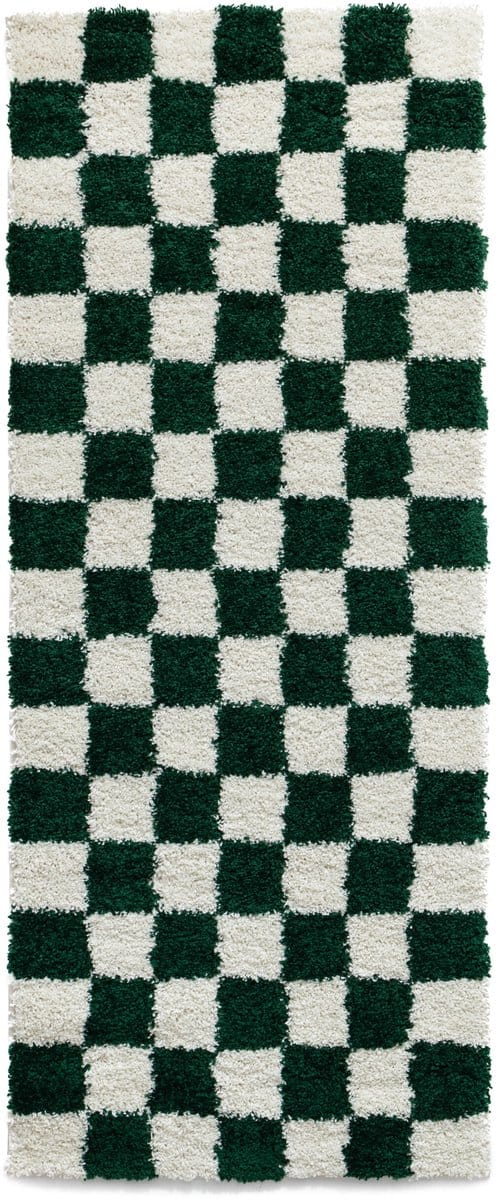 Checkerboard loper - Check ivoor/jade 80x200