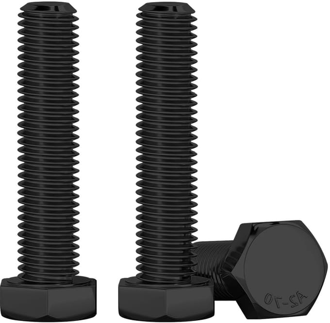 M8 Hex Bolts Zwart RVS A2 V2A 40mm - 10 Stuks DIN 933 Machine Schroeven voor Diverse Toepassingen