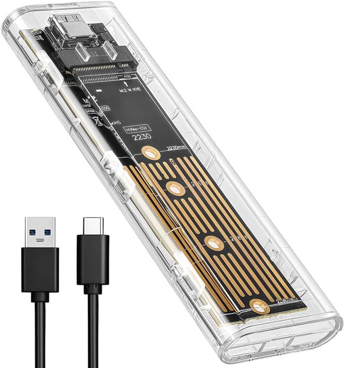 Externe SSD Behuizing M.2 NVMe naar USB-C Adapter voor PCIe NVMe M-Key SSD's