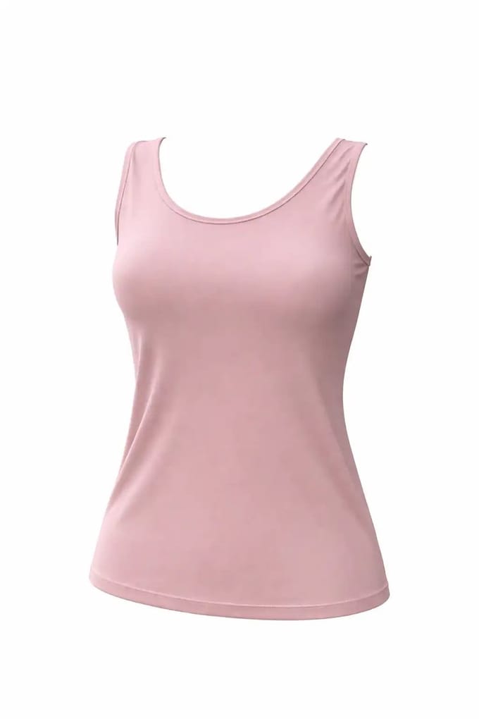 Avet dames hemd microfiber 7591 - Polyamide dames onderhemd - Naadloos Singlet - Powder rose / M