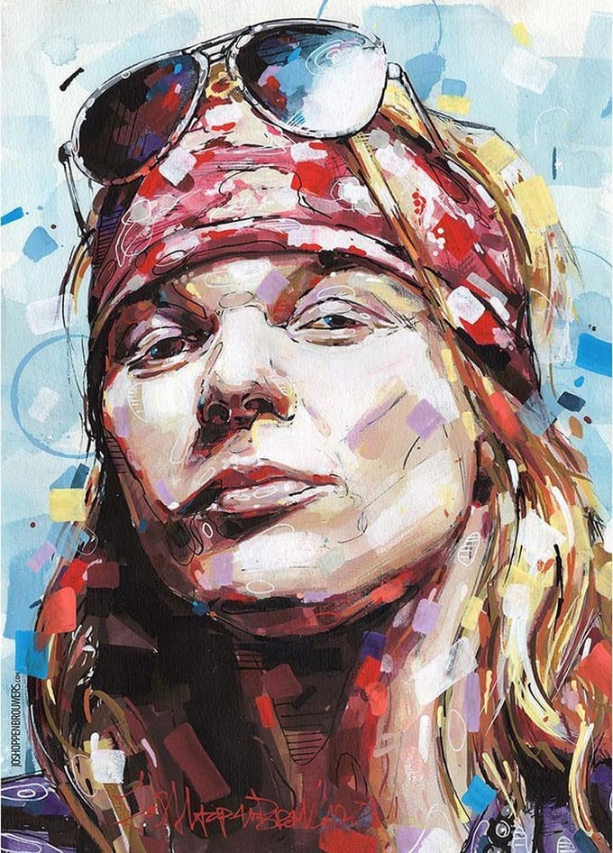 Axl Rose - Guns N’ Roses - Canvas - 70 x 100 cm