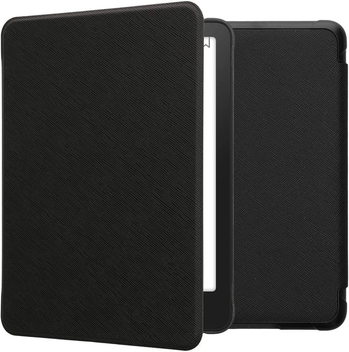 kwmobile e-reader hoesje geschikt voor Amazon Kindle Paperwhite (2024) / Colorsoft hoes - E reader flip case met magnetische sluiting - Ereader cover in zwart