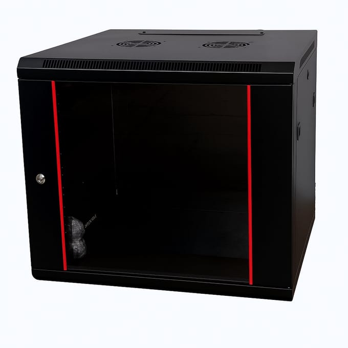 DSIT Baseline 12U wandkast met glazen deur 600x600x635mm (BxDxH) - serverbehuizing - serverrack - 19 inch