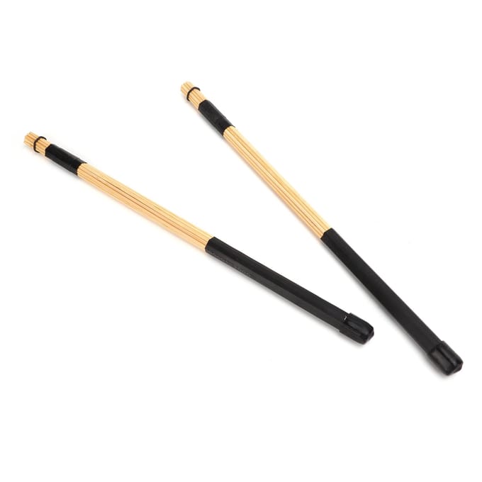 1 Paar Bamboe Drumstokken Jazz Drumstokken Roeden Slaginstrument Accessoires Zwart beige