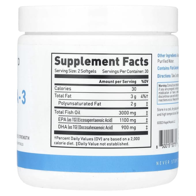 Kaged, Omega 3, 3x sterkte, 60 softgels