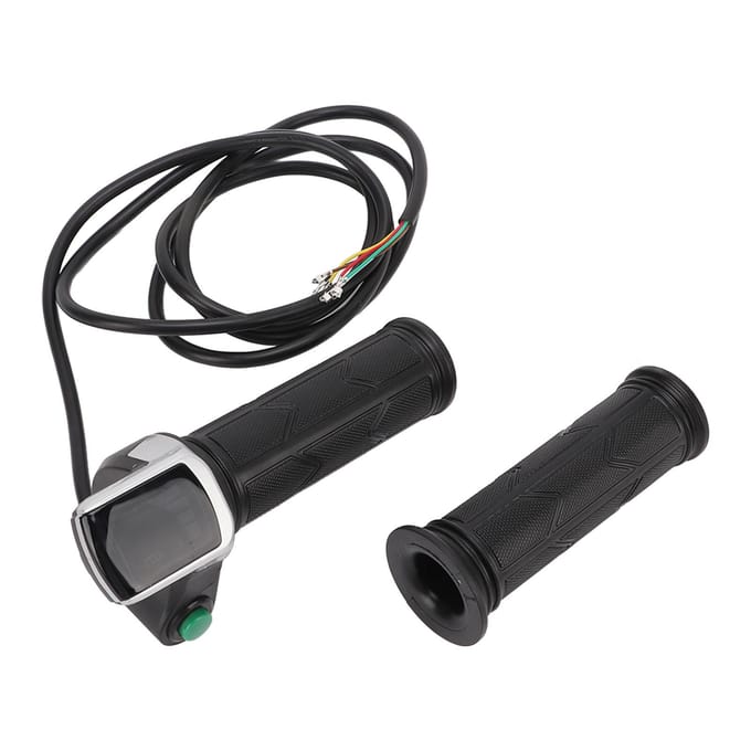 Poignée d'accélérateur rotative pour guidon de véhicule électrique avec poignée en caoutchouc et écran LCD 48V black