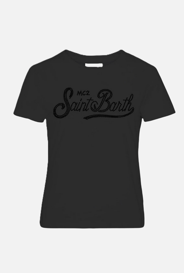 elly t-shirt met strass zwart kind