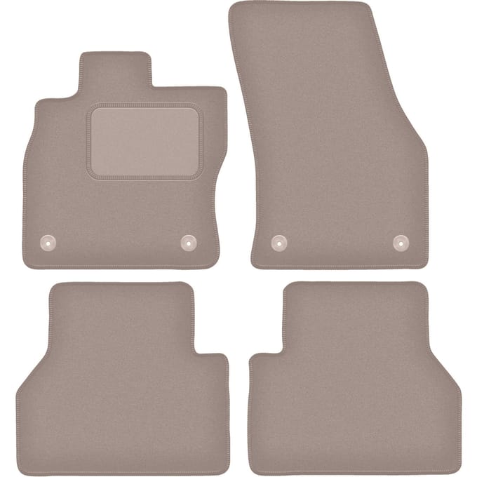 Beige veloursmatten voor: Volkswagen Caddy IV combivan (2020-)