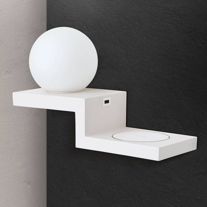 ORION LED wandlamp Snowball met inductieve laadruimte