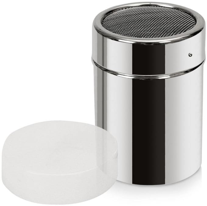 Orion - Container met Zeef - 300 ml - Roestvrijstaal - Transparante Deksel