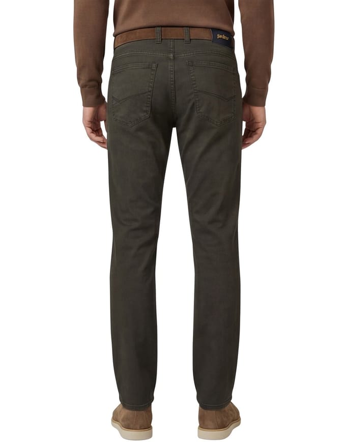 Gardeur Broek Bill Everyday Fine Patterned Cotton Soft Touch Comfort Stretch Khaki / male