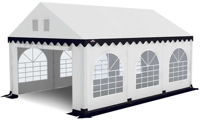 GO-PRO | 4x6 | Partytent | Met grondframe | Wit-Blauw