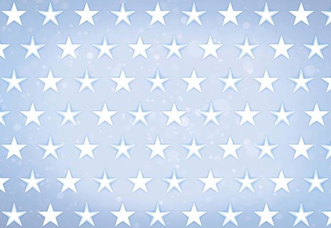 Fotobehang Stars Pattern Blue | XL - 208cm x 146cm | 130g/m2 Vlies