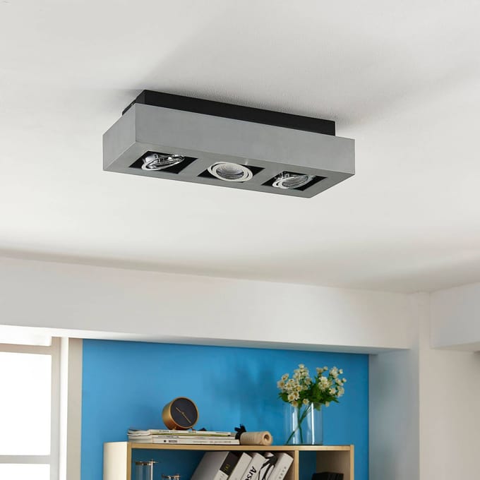 Arcchio - buitenspot - 3lichts - Aluminium - H: 8.5 cm - GU10 - zilvergrijs