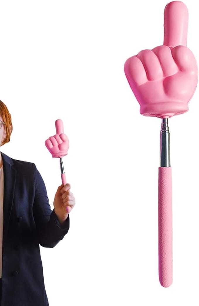 Uitschuifbare Aanwijsstok - Vingervormig Hulpmiddel - Lesgeven Presenteren - Ergonomisch Handvat - 72 cm Lengte - Willekeurig