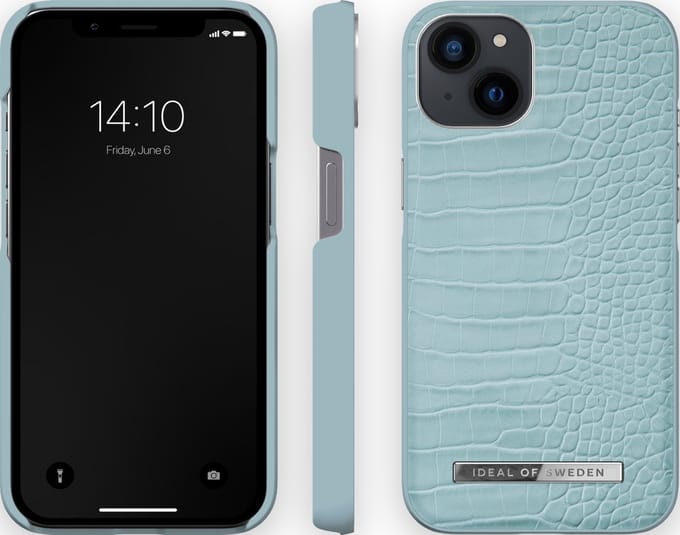 iDeal Of Sweden Atelier Case Introductory iPhone 13 Soft Blue Croco