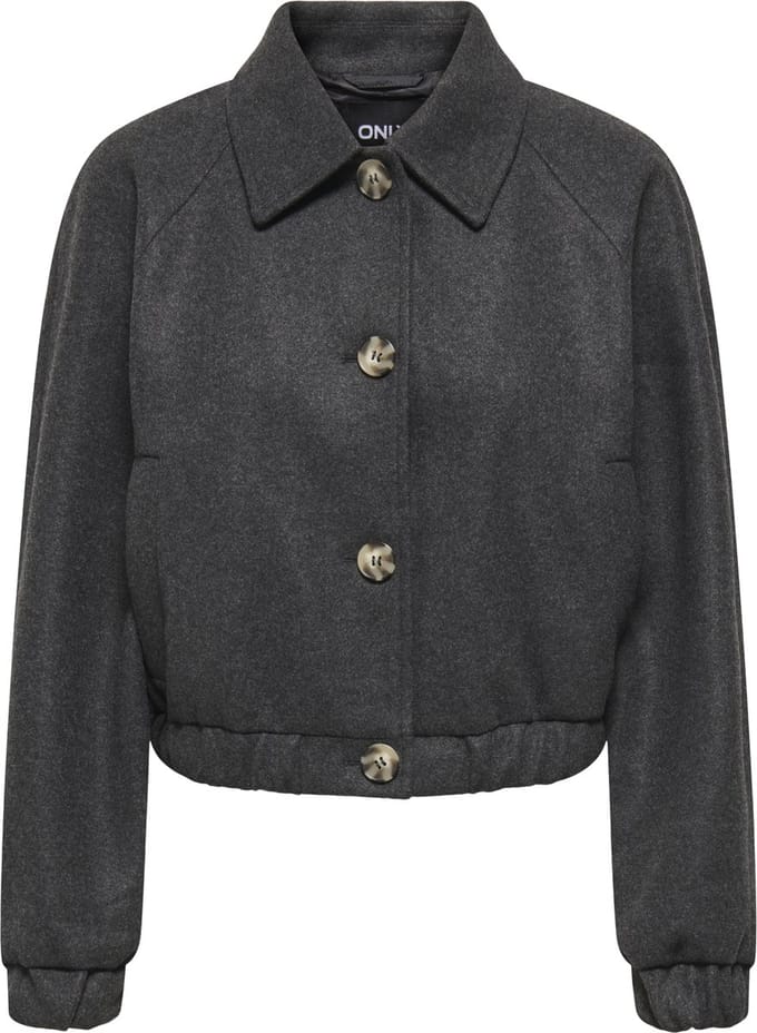 Only Jas Onlnancy Life Collar Jacket Cc Otw 15321922 Dark Grey Melange Dames Maat - S