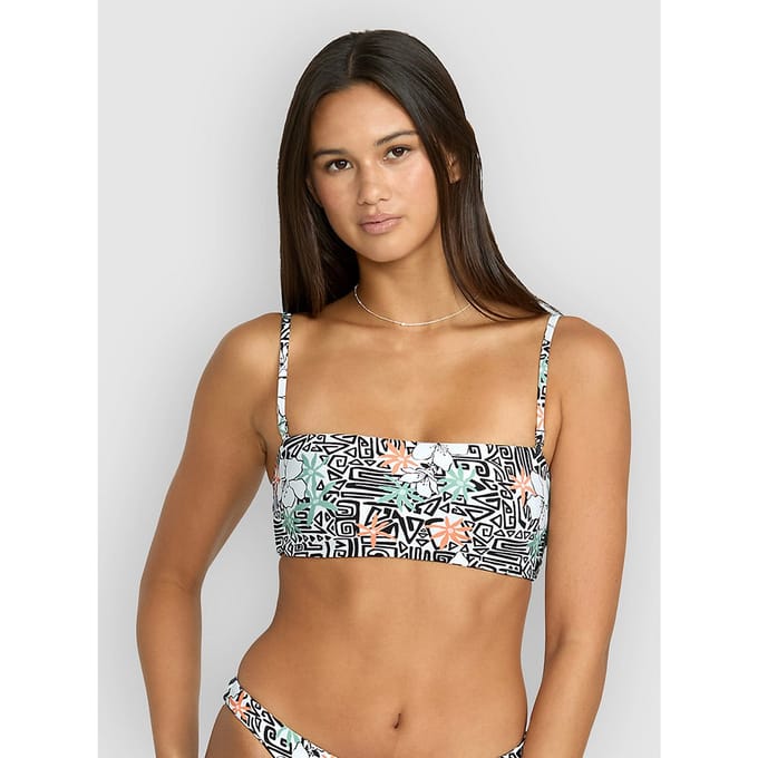 Volcom Sol Rebel Tube Bandeau Bikini Top wit