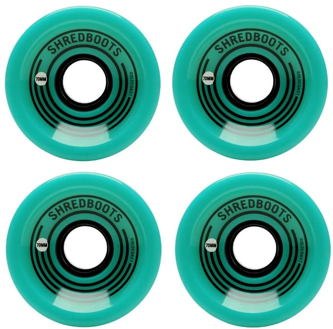 Goldcoast Shredboots 70 mm 85A longboard wielen groen 4-Pack