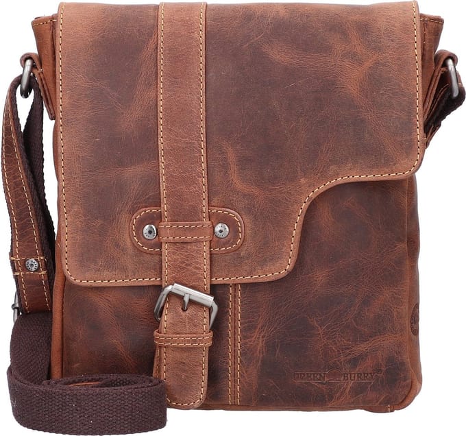 GREENBURRY schoudertas Vintage Crossbody Bag Brown bruine