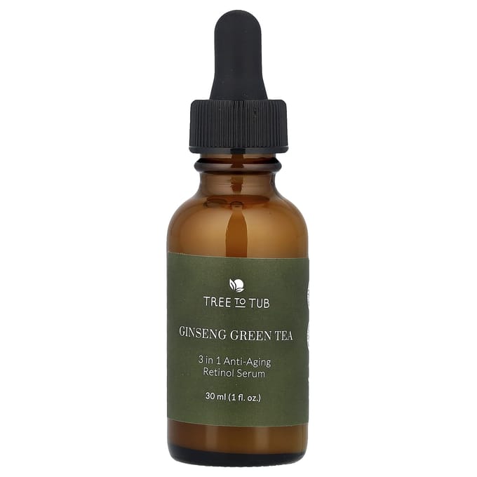Ginseng Groene Thee, 3-in-1 Anti-Aging Retinol Serum, 30 ml (1 fl oz) brown