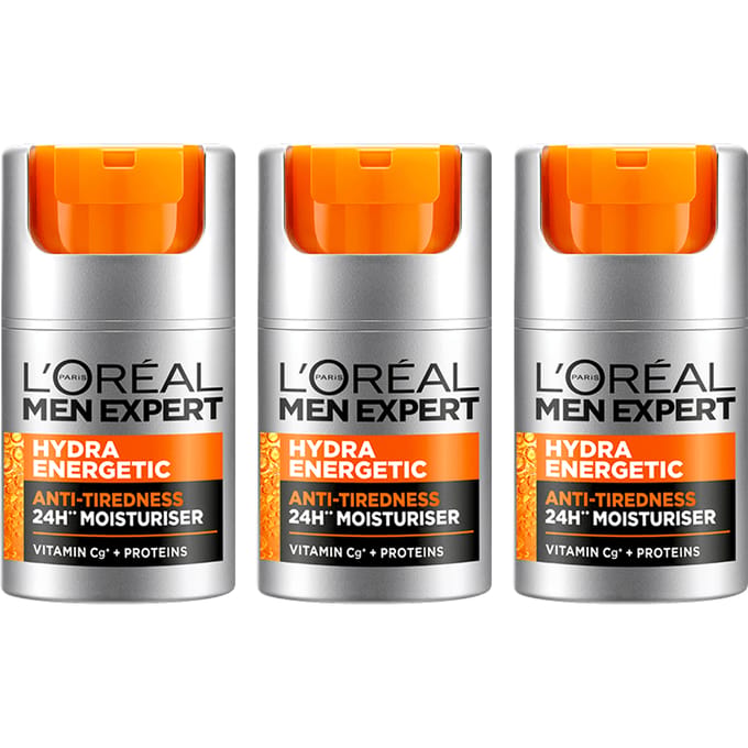 L'Or&eacute;al Paris Trio Men Expert Hydra Energetic Moisturising Lotion 3 x 50 ml