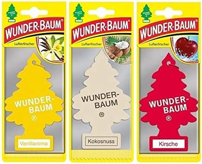 3-Pack Auto Luchtverfrisser Hangend – Vanille, Kokos & Kers Geur