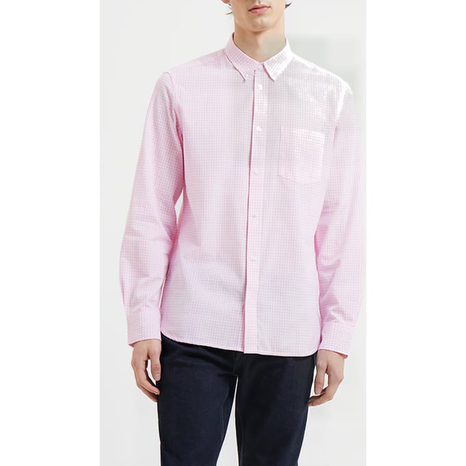 French Connection Checked And Stripe Pocket Ls Red Größe: L | Casual hemden Outlet | Herren | Rot