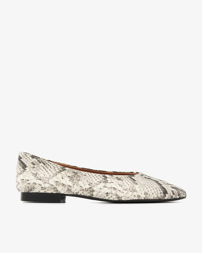 VIA VAI Lou Emmy Ballerina Dames - Leer - Beige - Maat 38