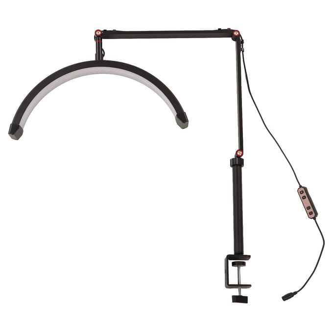 Halve Maan Invullicht 360 graden Rotatie Helderheid Kleurtemperatuur Instelbare LED Invullamp 110?240V black