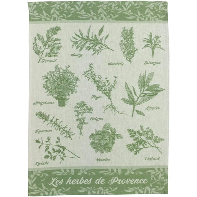 Theedoek Winkler Jacquard Herbes de provence