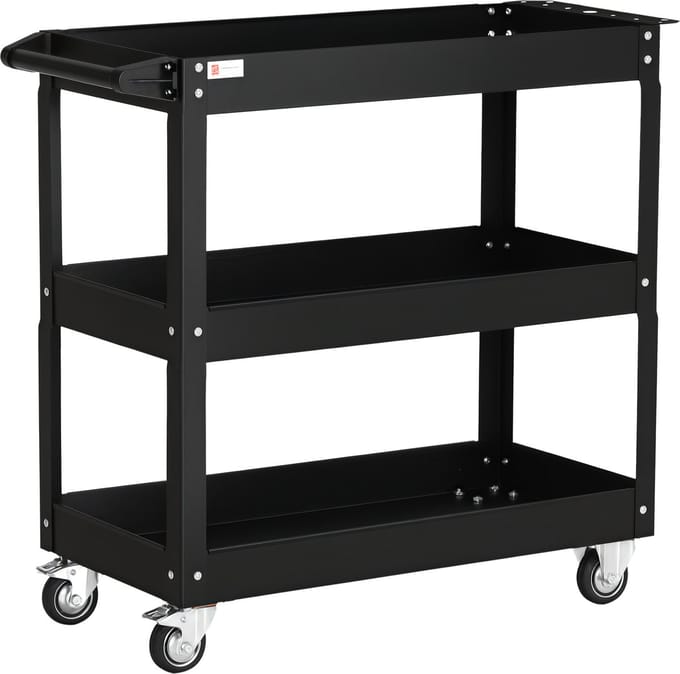 DURHAND-Werkstattwagen-Stahl-83L x 35,3B x 76H cm-Schwarz